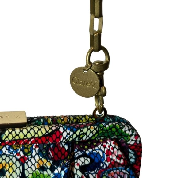 Clare V. Sissy Graffiti Python Crossbody – Artful Edge in Luxe Exotic Leather St - Picture 6 of 12
